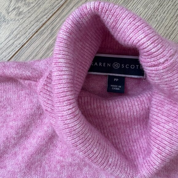 Karen Scott Pink Turtleneck Sweater - Picture 2 of 3